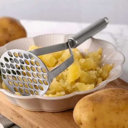 Imagem de Amassador Batatas Espremedor Manual Legume Multiuso Aço Inox