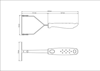 Imagem de Amassador de Batatas e Feijão Tramontina Utilitá em Aço Inox com Cabo de Polipropileno Branco