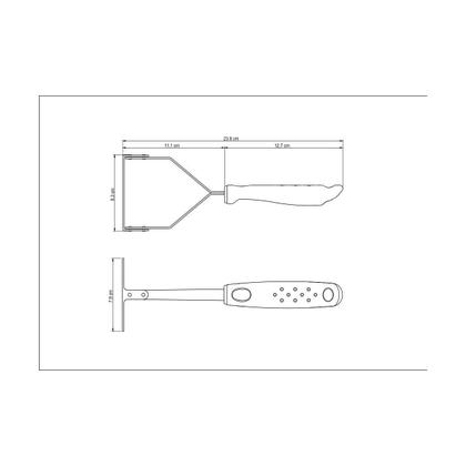 Imagem de Amassador de Batatas e Feijão Tramontina Utilita em Aço Inox com Cabo de Polipropileno Branco