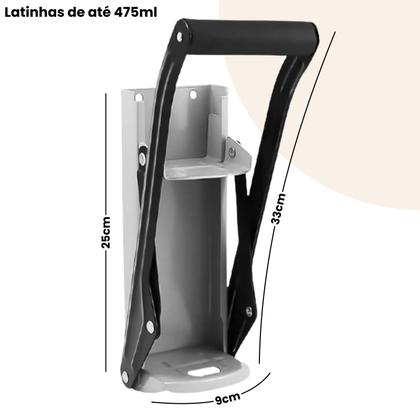 Imagem de Amassador De Latinha 475ml Reforçado Lata Grande Cerveja Com Abridor De Garrafa
