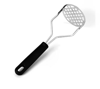Imagem de Amassador Em Inox Cabo Preto Espremedor De Mandioca Batatas