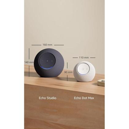 Imagem de Amazon Echo Dot Max , Smart Speaker com Alexa, Som Envolvente e Hub de Casa Inteligente Integrado, Ideal para sua sala de estar, Cor Grafite