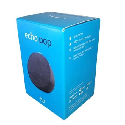 Imagem de Amazon Echo Pop Alexa Smart Speaker Preto Bluetooth + Assistente Virtual
