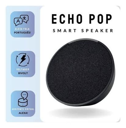 Imagem de Amazon Echo Pop Alexa Smart Speaker Preto Bluetooth + Assistente Virtual