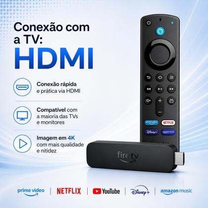 Amazon Fire TV Stick 4K Max 16GB Wifi 6E Com Alexa Comando de Voz