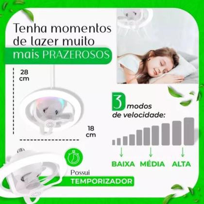 Imagem de Ambiente Sob Medida: Ventilador de Teto 50W com Luz Integrada e Rotação 360