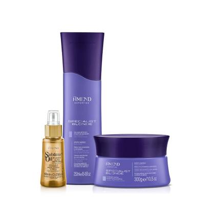 Imagem de Amend Expertise Specialist Blonde Sh 250ml + Masc 300ml + Sublime Oil 60ml