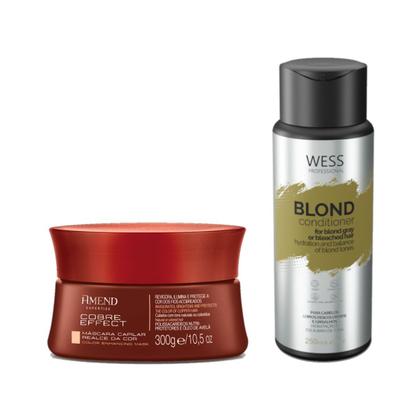 Imagem de Amend Máscara Cor Cobre 300g + Wess Cond. Blond 250ml