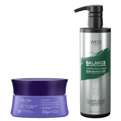 Imagem de Amend Mask Specialist Blond 300g + Wess Cond. Balance500ml