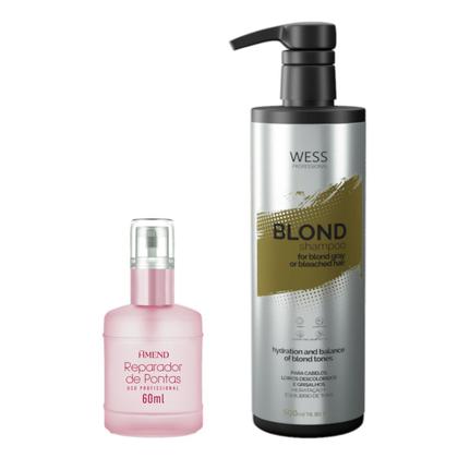 Imagem de Amend Reparador de Pontas 55ml + Wess Shampoo Blond 500ml