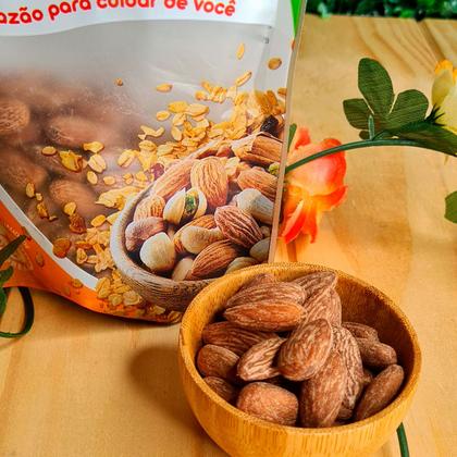 Imagem de Amêndoas Selecionadas Torradas Sem Sal 100% Natural 100g