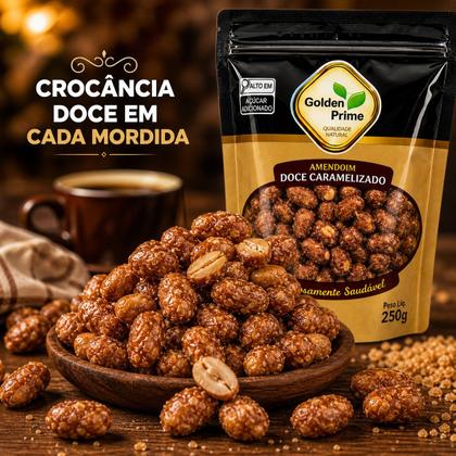 Imagem de AMENDOIM GOLDEN PRIME 250g DOCE CARAMELIZADO CROCANTE