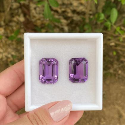 Imagem de Ametista EmeraldCut Par 44,39ct