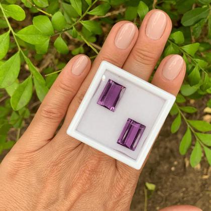 Imagem de Ametista Retangular Par 12,55ct