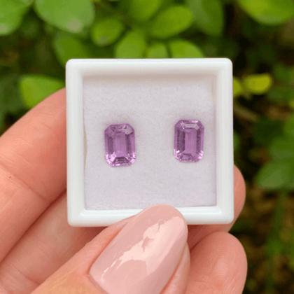 Imagem de Ametista Retangular Par 1,87ct
