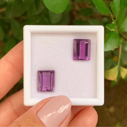 Imagem de Ametista Retangular Par 7,96ct