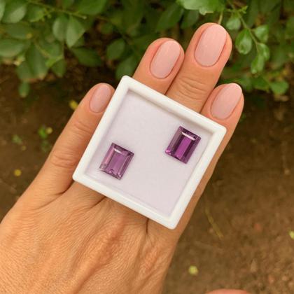 Imagem de Ametista Retangular Par 7,96ct
