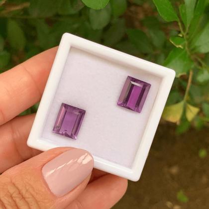 Imagem de Ametista Retangular Par 7,96ct