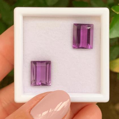 Imagem de Ametista Retangular Par 7,96ct