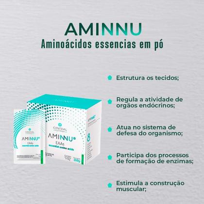 Imagem de Aminnu Central Nutrition 10g  30 Sachês Sabor Limão  Suplemento de Aminoácidos