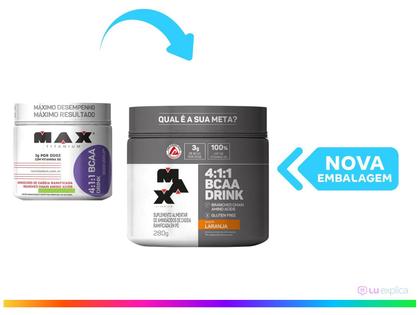 Imagem de Aminoácido BCAA Drink 4:1:1 em Pote de 280G - Max Titanium
