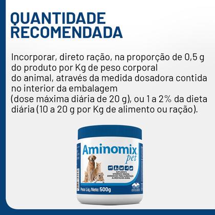 Imagem de Aminomix Pet Suplemento Alimentar para Animais 500g Vetnil