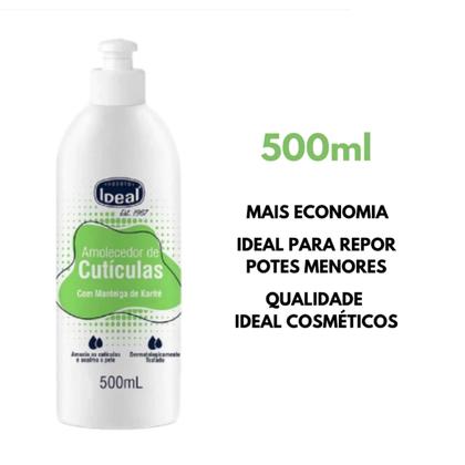 Imagem de Amolecedor de Cutículas com Manteiga de Karité 500ml Ideal Cosméticos