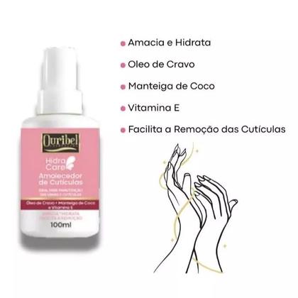 Imagem de Amolecedor de Cutículas Ouribel Hidra Care com Óleo de Cravo, Manteiga de Coco e Vitamina E - 100ml