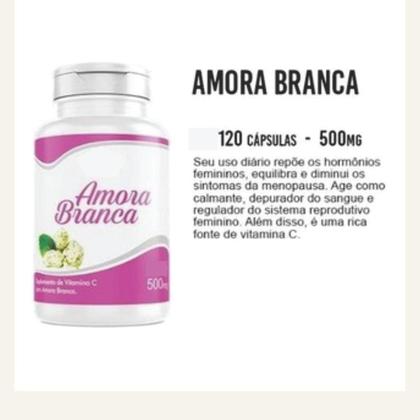 Imagem de Amora bran ca 3 frascos de 120 cápsulas 360 capsulas de 500mg
