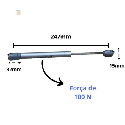 Imagem de Amortecedor 100n Pistão Gás Armário Cozinha Kit 4 Unidade