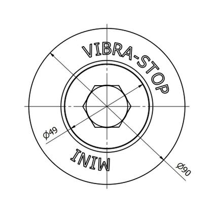 Imagem de Amortecedor Antivibratório Tradicional Mini 1/2" 500KG Vibra-Stop Unidade