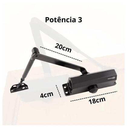 Imagem de Amortecedor De Porta Mola Aérea Não Bate Fechamento Lento NOVE54 Pratico Trava Reforçado Hidráulico