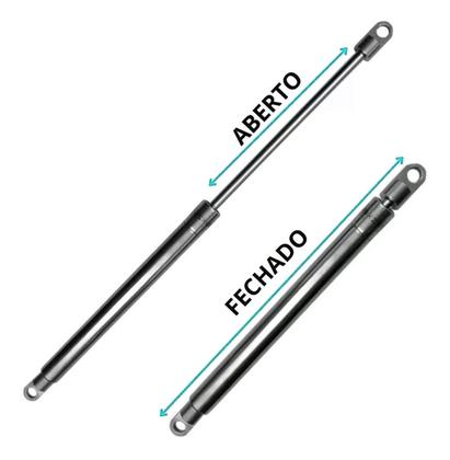 Imagem de Amortecedor Inox A Gás Para Tampas Pino 6mm 244 X 180mm 30kg