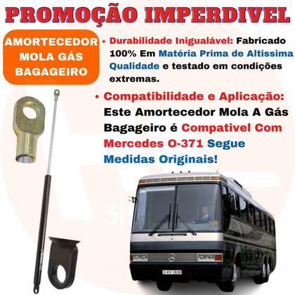 Imagem de Amortecedor Mola Gás Tampa Bagageiro Mercedes O-371 40 Kgf