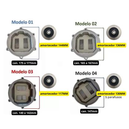 Imagem de Amortecedor Para Bomba Sapo 880/980/1600/2100 Bomba 6 Parafusos