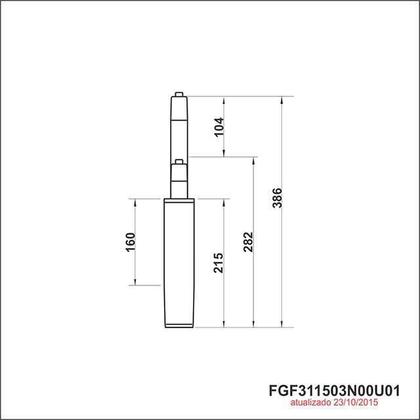 Imagem de Amortecedor Pistão Á Gás Universal De Cadeiras Escritórios