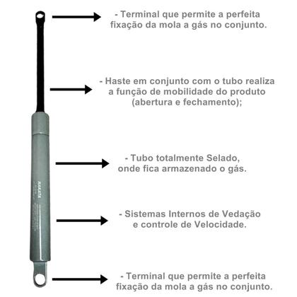 Imagem de Amortecedor Pistão Cama Box Baú MG20220 150KGF Nakata