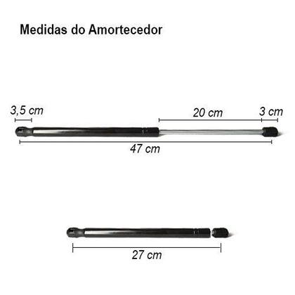 Amortecedor Tampa Traseira Porta-Malas Chevrolet Celta Corsa Hatch 2000 a 2016 Cinoy YN-AMGM003