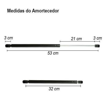 Amortecedor Tampa Traseira Porta-Malas VW Gol G2 Bola 1995 a 1999 Cinoy YN-AMVW002