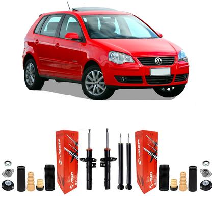 Imagem de Amortecedores + Kit Reparo Suspensão Vw Polo 2010 2011 2012