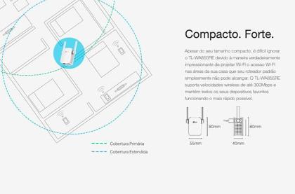 Imagem de Ampliador de Sinal Access Point S/Fio TPLink WA855RE - Conexão Estável