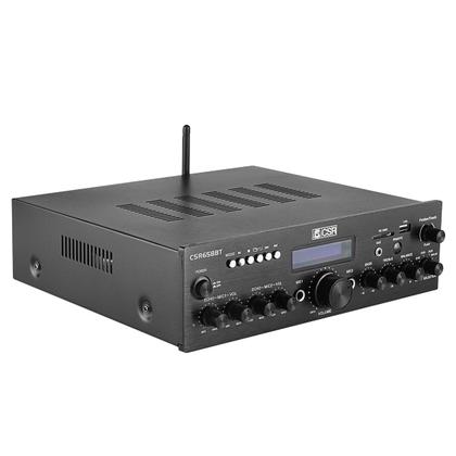 Imagem de Amplificador Áudio Receiver Bluetooth Som Ambiente Karaokê