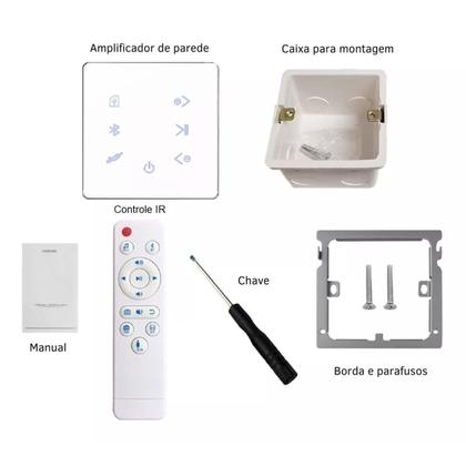 Imagem de Amplificador Bluetooth Som Ambiente De Parede 4 Canais Saída