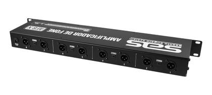 Amplificador De Fones Tipo Ha8000 Af8x Power Play Xlr Sas