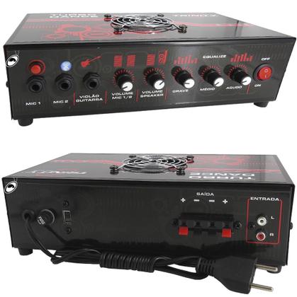 Imagem de Amplificador de Mesa Trinity Turbo Dance Com BLUETOOTH 5.1 300W RMS 2 Canais - Ideal Para Som de Igrejas Lojas Casa