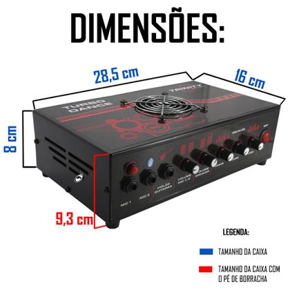 Imagem de Amplificador de Mesa Trinity Turbo Dance Com BLUETOOTH 5.1 300W RMS 2 Canais - Ideal Para Som de Igrejas Lojas Casa