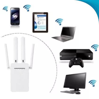 Imagem de Amplificador de Sinal Wifi 300mbps Roteador Sem Fio Ideal Para Casa e Escritório Qualidade Garantida