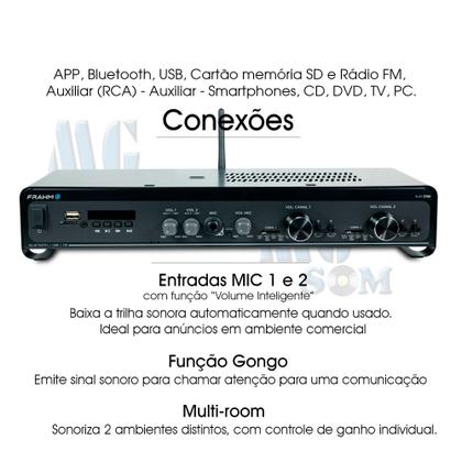 Imagem de Amplificador de Som Ambiente Frahm Slim 2700 G5 160W Óptico