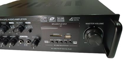 Imagem de Amplificador De Som Ambiente Potente 60w Bluetooth Karaoke Mp3 Usb Fm Receiver Bivolt Lelong 707