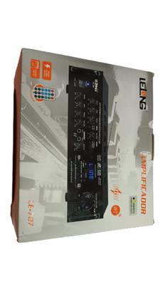 Imagem de Amplificador De Som Ambiente Potente 60w Bluetooth Karaoke Mp3 Usb Fm Receiver Bivolt Lelong 707